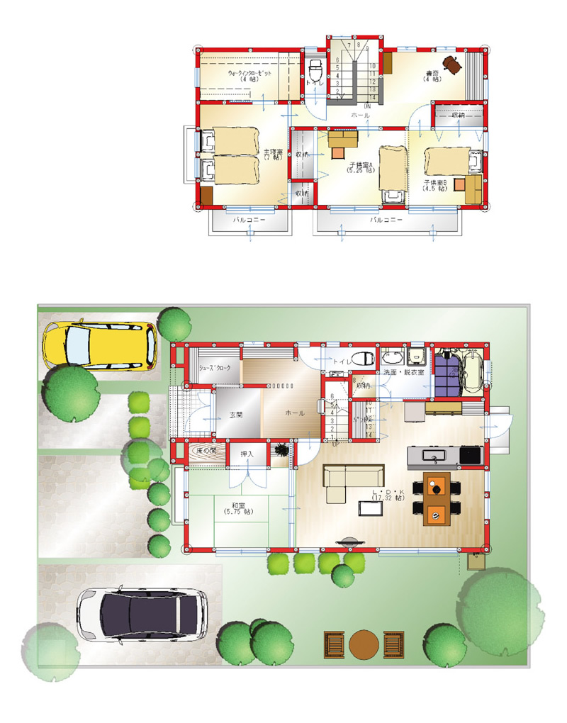 未来住宅12 4 平面図 四季をあそぶ 桜渕 Sakura En アイ ホーム
